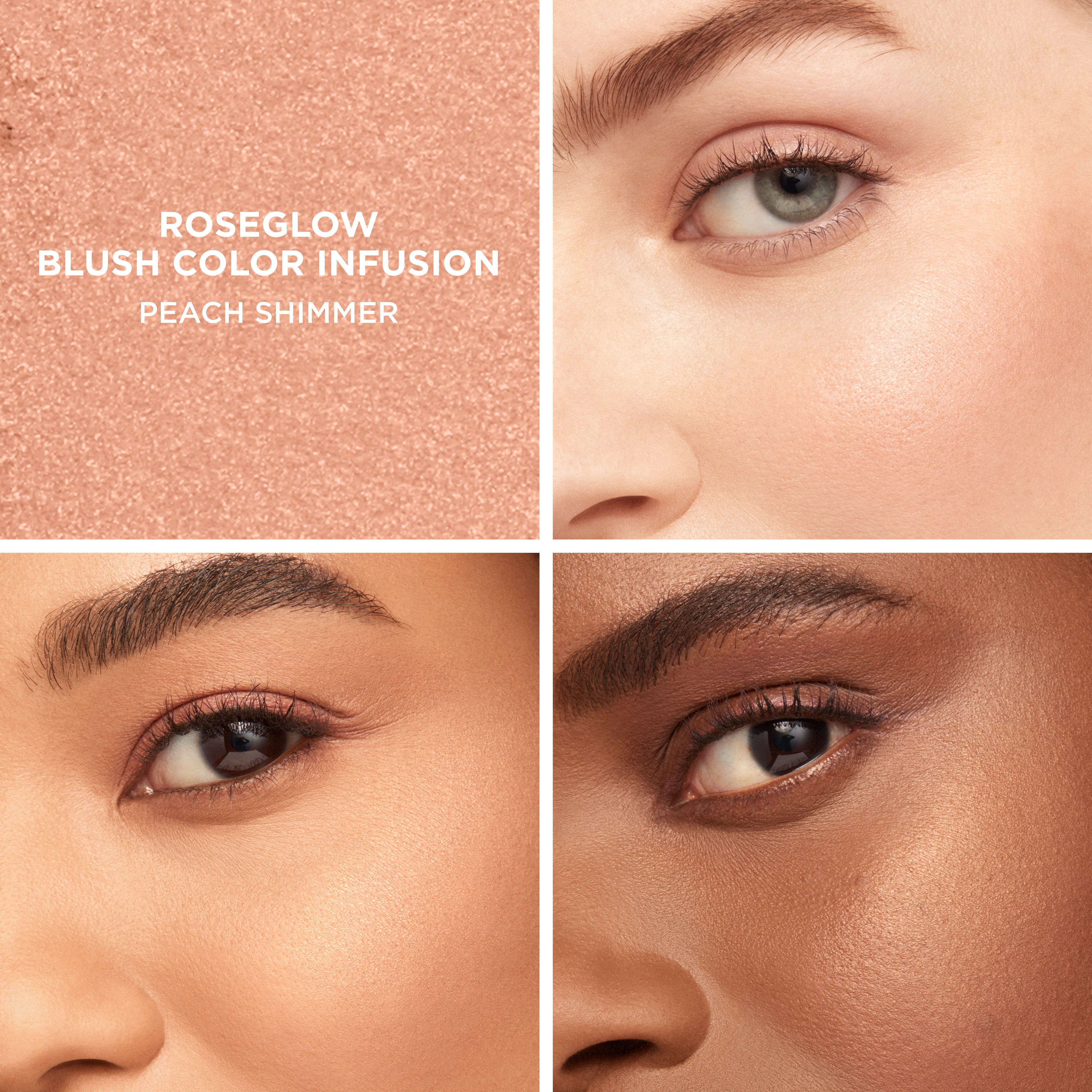 RoseGlow Blush Color Infusion • Peach Shimmer