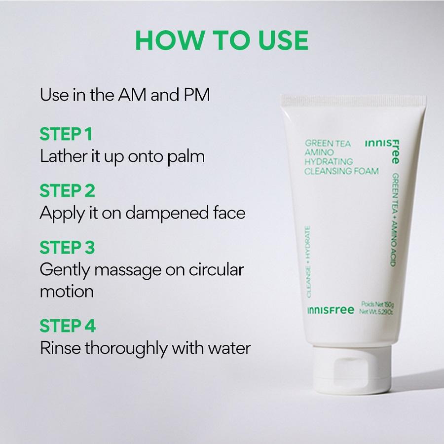 Green Tea Amino Cleansing Foam • 150g