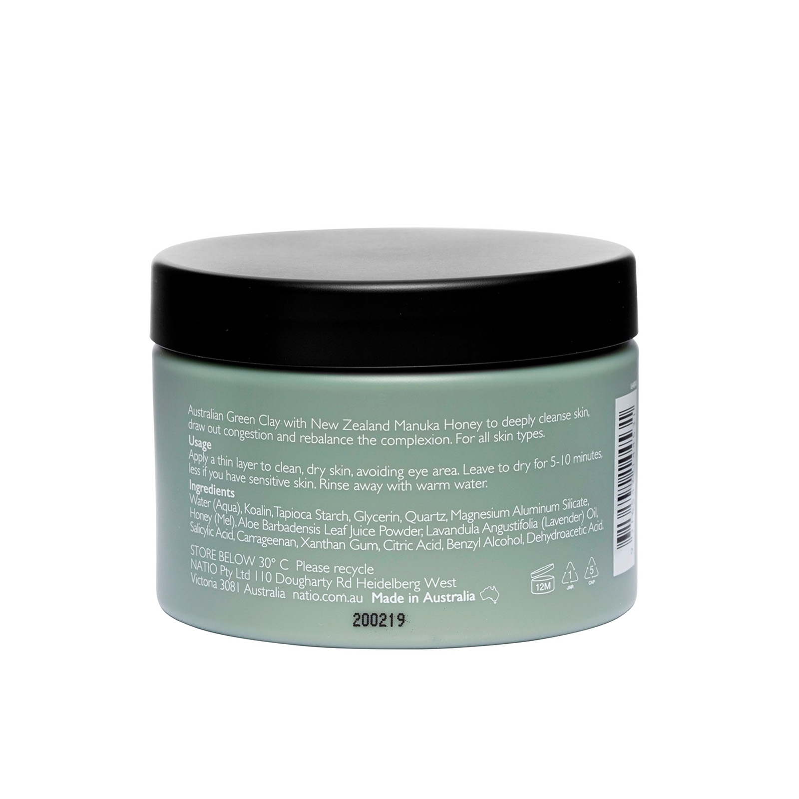 Spirit Green Clay + Manuka Honey Purifying Face Mask • 150gm