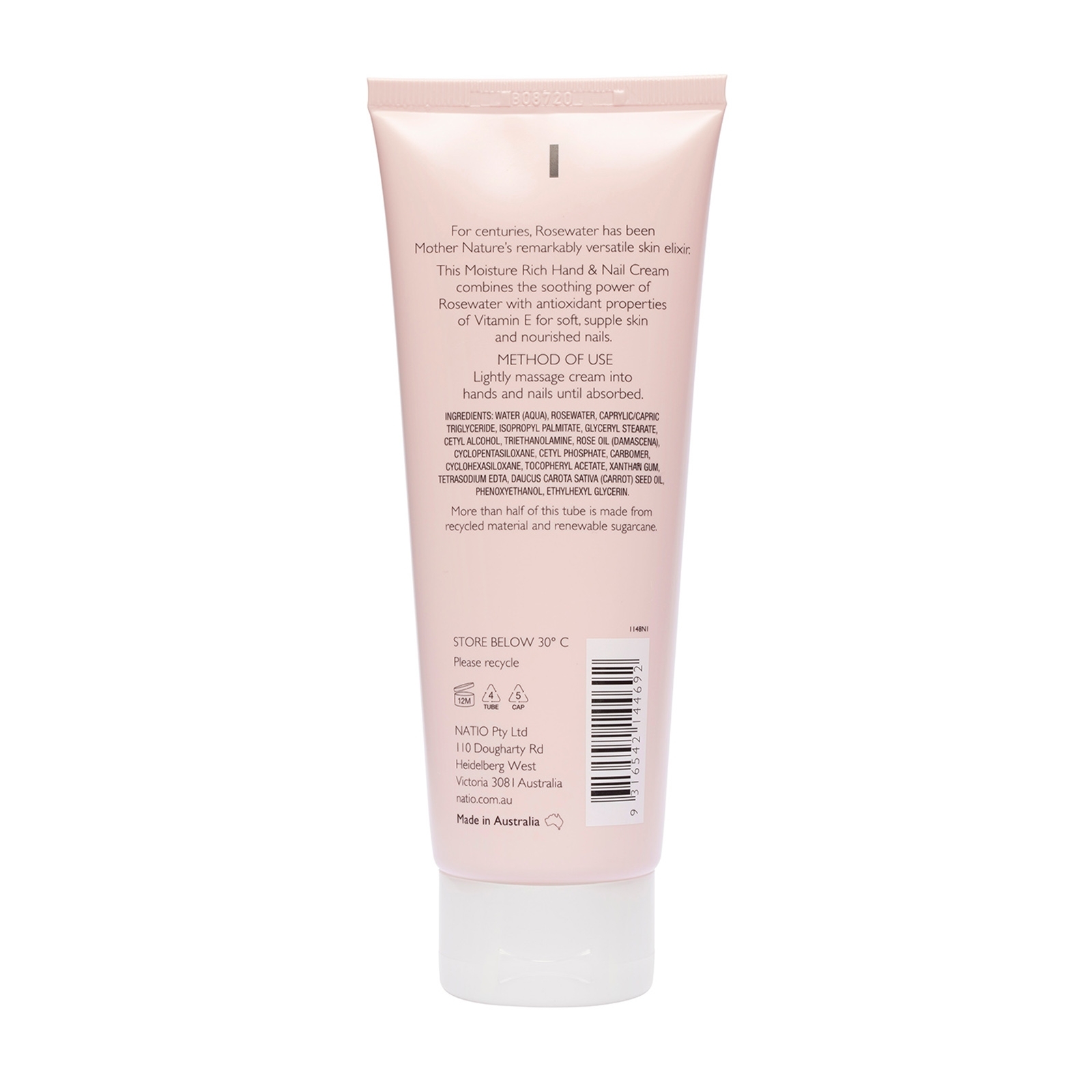 Rosewater Hydration Moisture Rich Hand & Nail Cream • 100ML