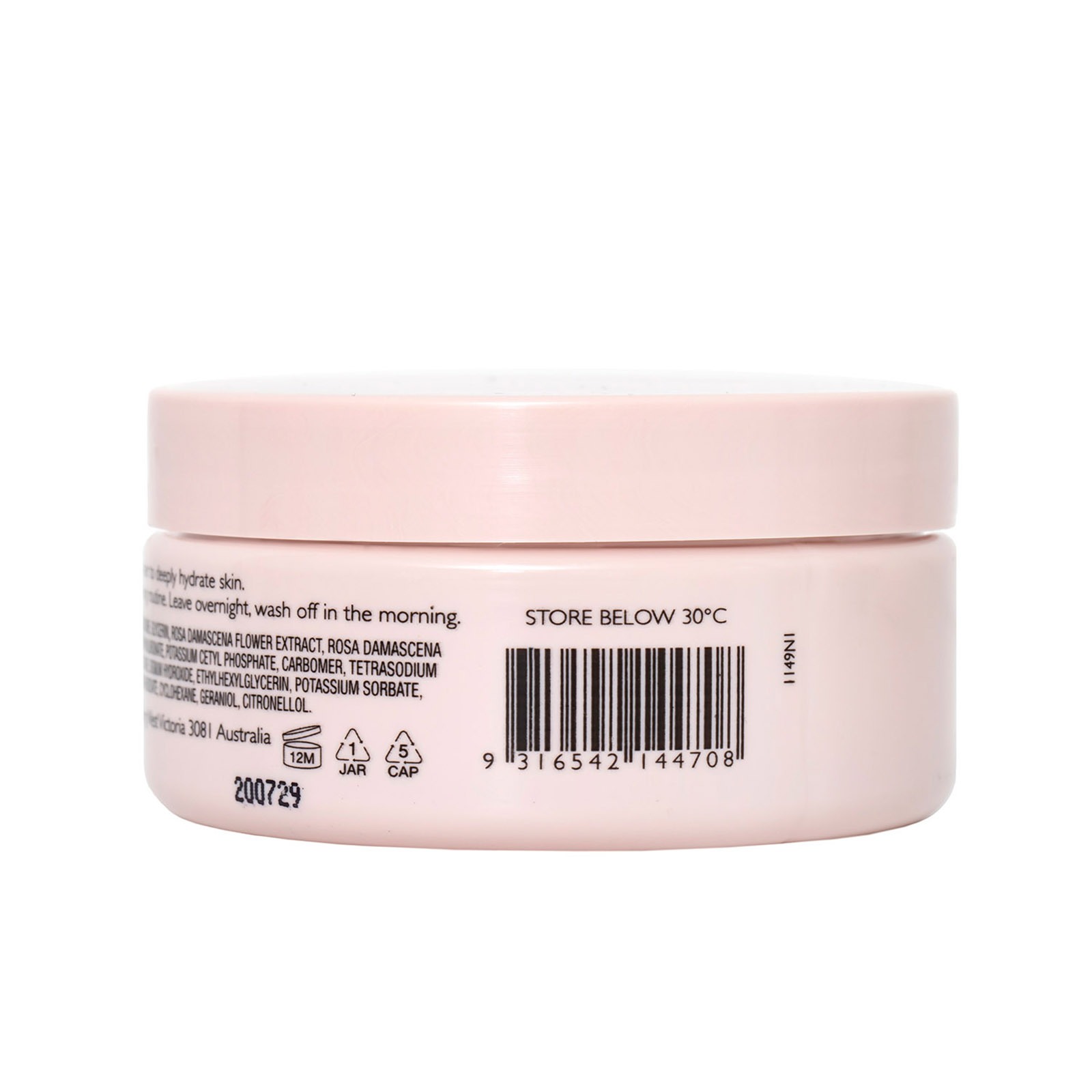 Rosewater Hydration Moisture Gel Sleeping Mask • 100gm