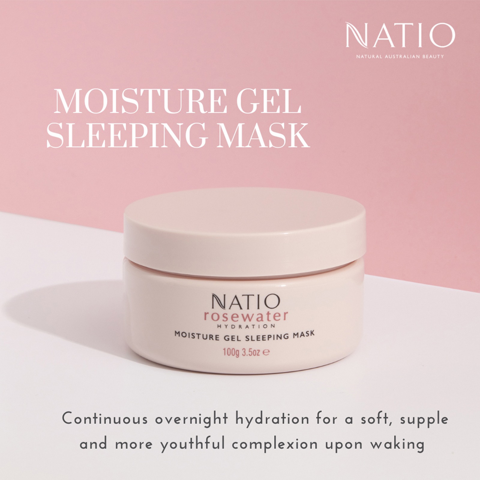 Rosewater Hydration Moisture Gel Sleeping Mask • 100gm