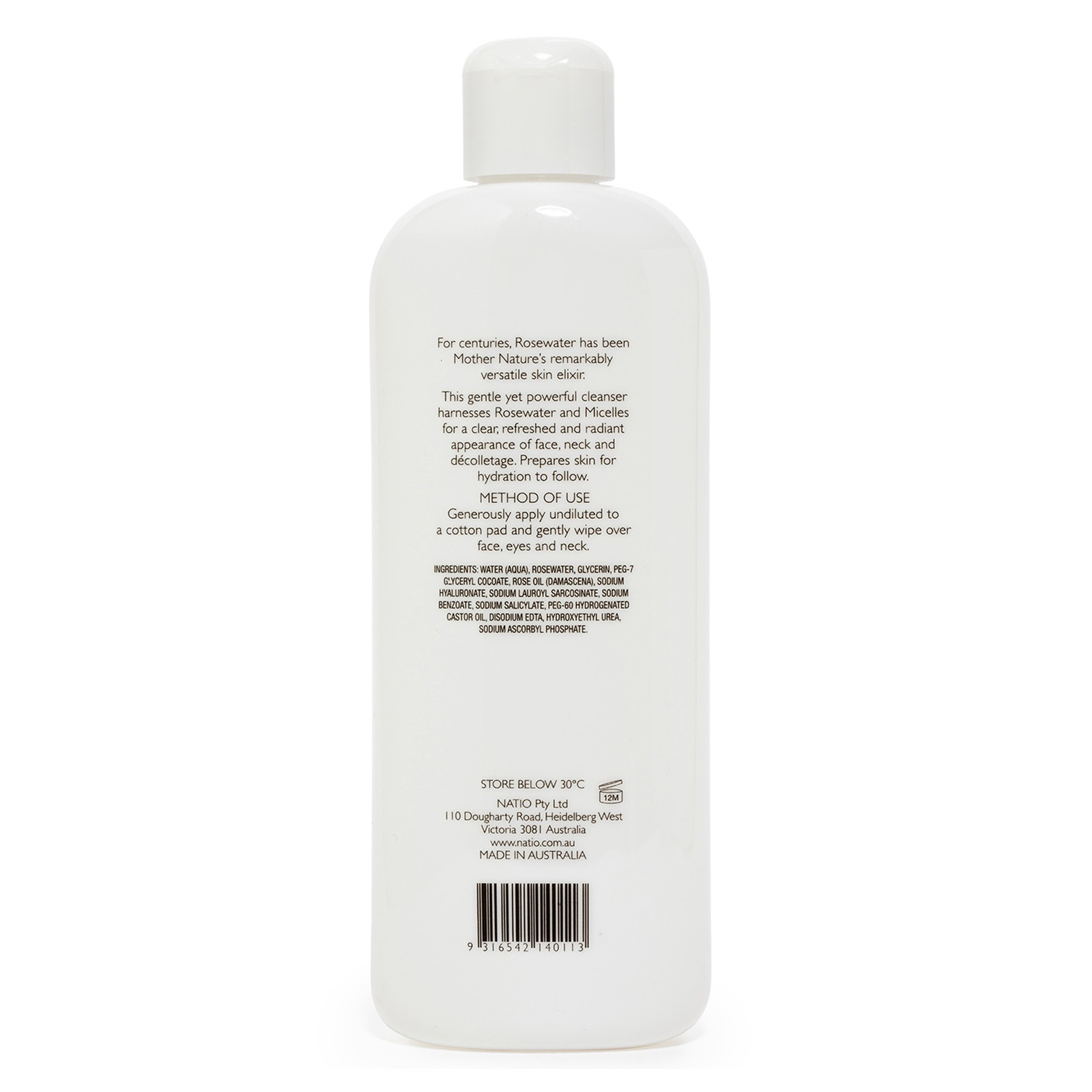 Rosewater Antioxidant Micellar Cleansing Water • 250ml