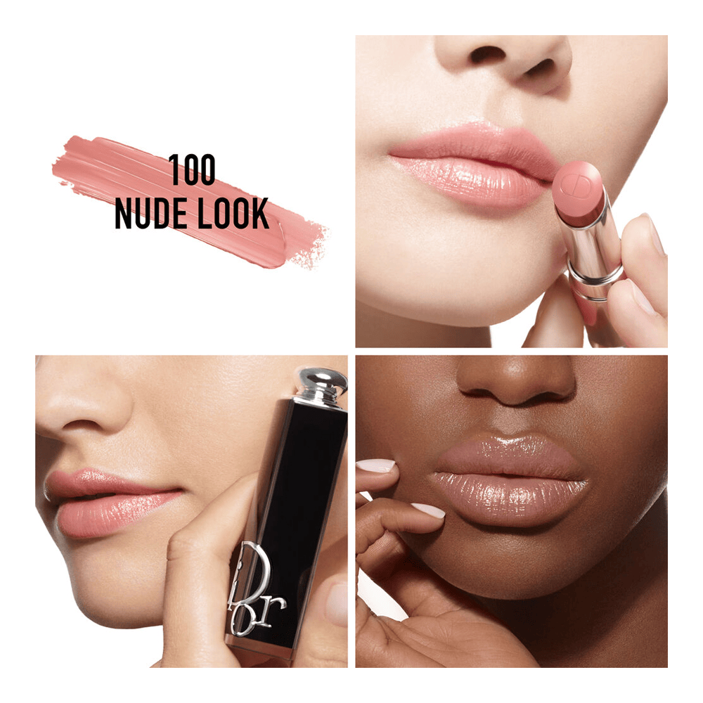 Addict Shine 90% Natural Origin Refillable Lipstick • 100 Nude Look