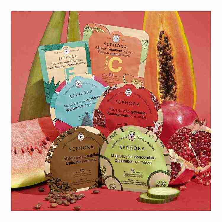 Vitamin Eye Masks - Bio-cellulose Eye Patches • Papaya + Vitamin C (Anti-Dark Circles)