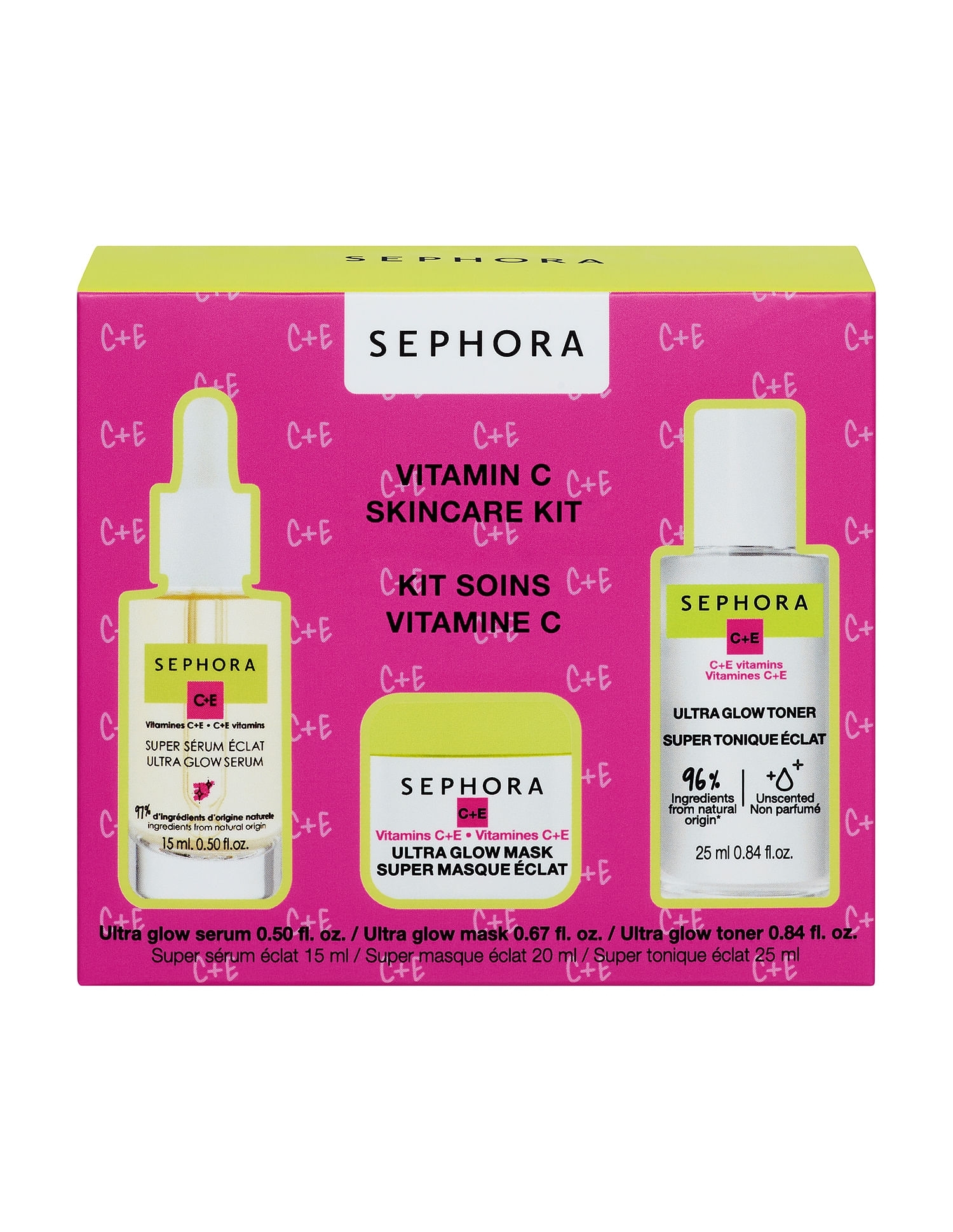 Vitamin C Skincare Kit - Mini Serum + Mini Toner + Mini Mask