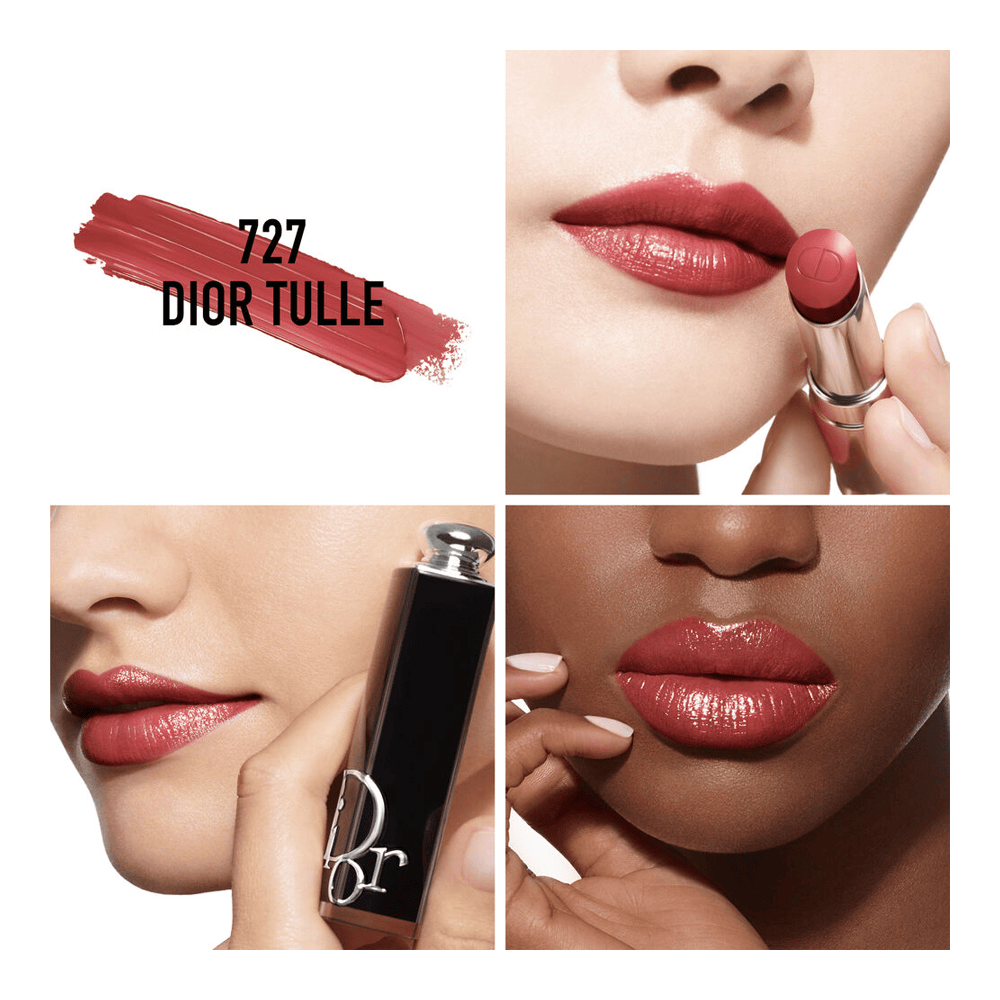Addict Shine 90% Natural Origin Refillable Lipstick • 727 Dior Tulle