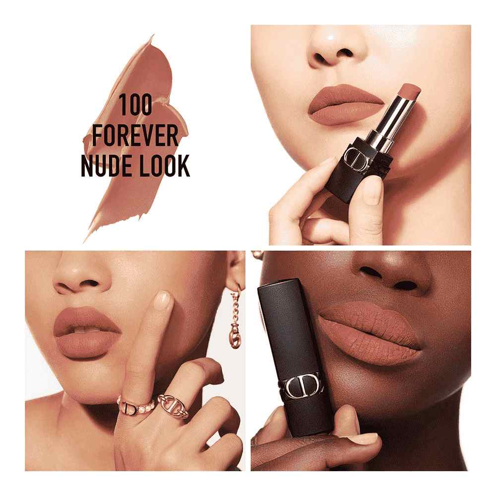 Rouge Dior Forever Lipstick • 100 Forever Nude Look