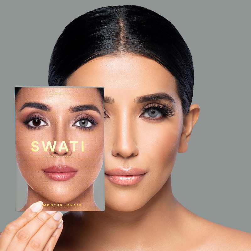 Coloured Contact Lenses Graphite - 6 Months • Power 0.00