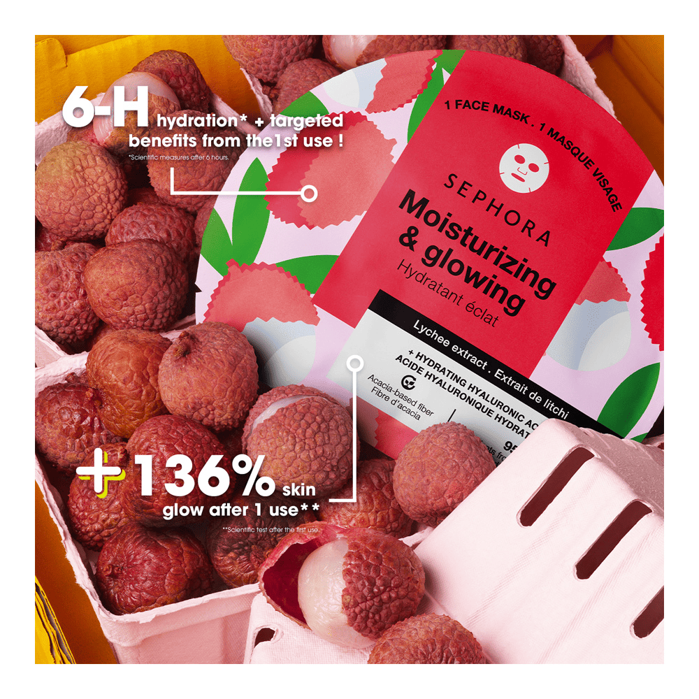 Fiber Face Masks • Lychee Moisturizing & Glowing