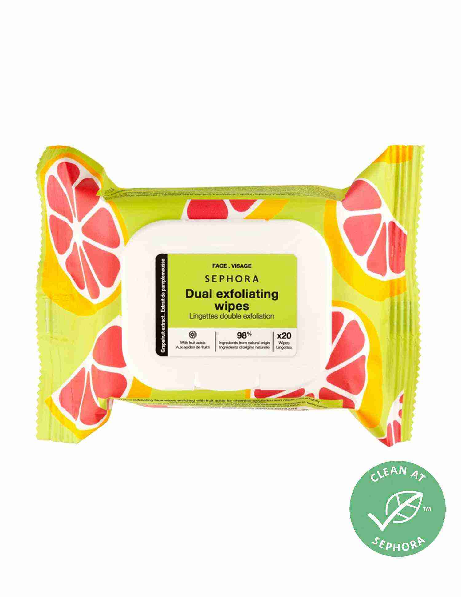 Dual Exfoliating Face Wipe • Grapefruit