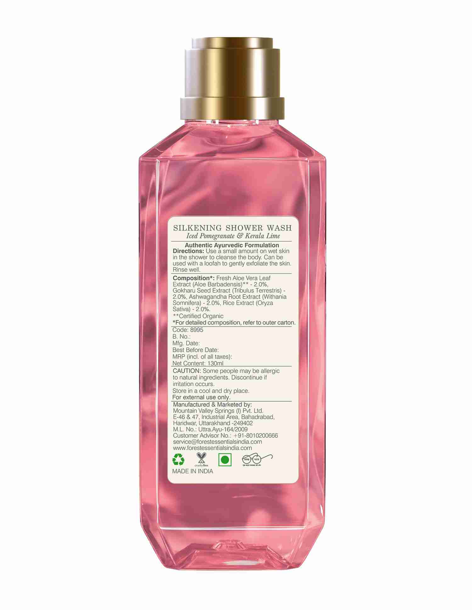 Silkening Shower Wash • Iced Pomegranate And Kerala Lime