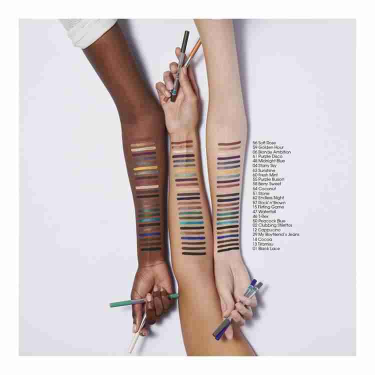 12H Colorful Contour Eye Pencil Waterproof Eyeliner • 01 Black Lace (Matte)