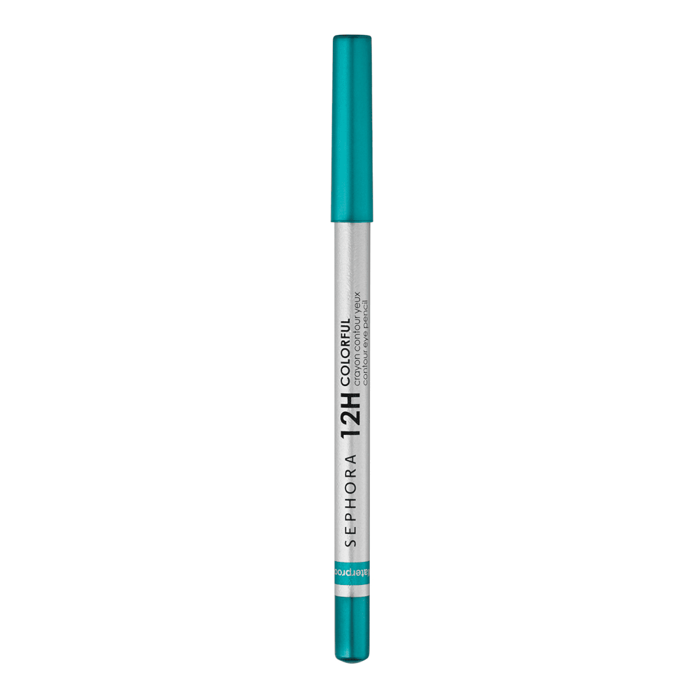 12H Colorful Contour Eye Pencil Waterproof Eyeliner • 50 Peacock Blue (Shimmer)