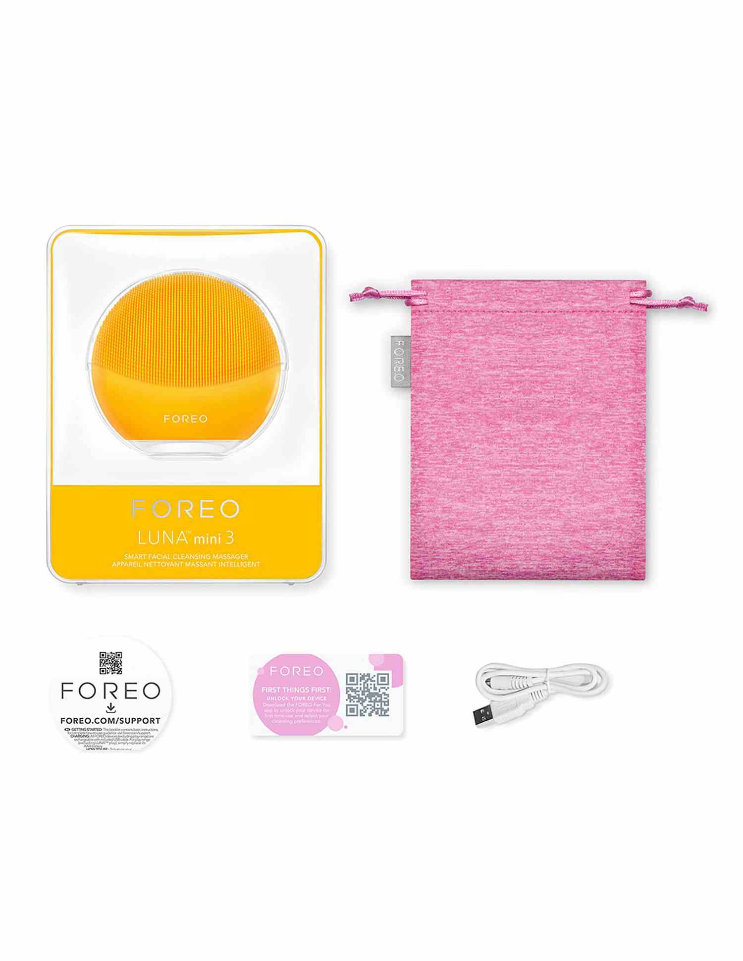 新品未使用 FOREO LUNA mini 3 サンフラワーイエロー FOREO LUNA™ mini 3 | Compact Facial Cleansing Brush