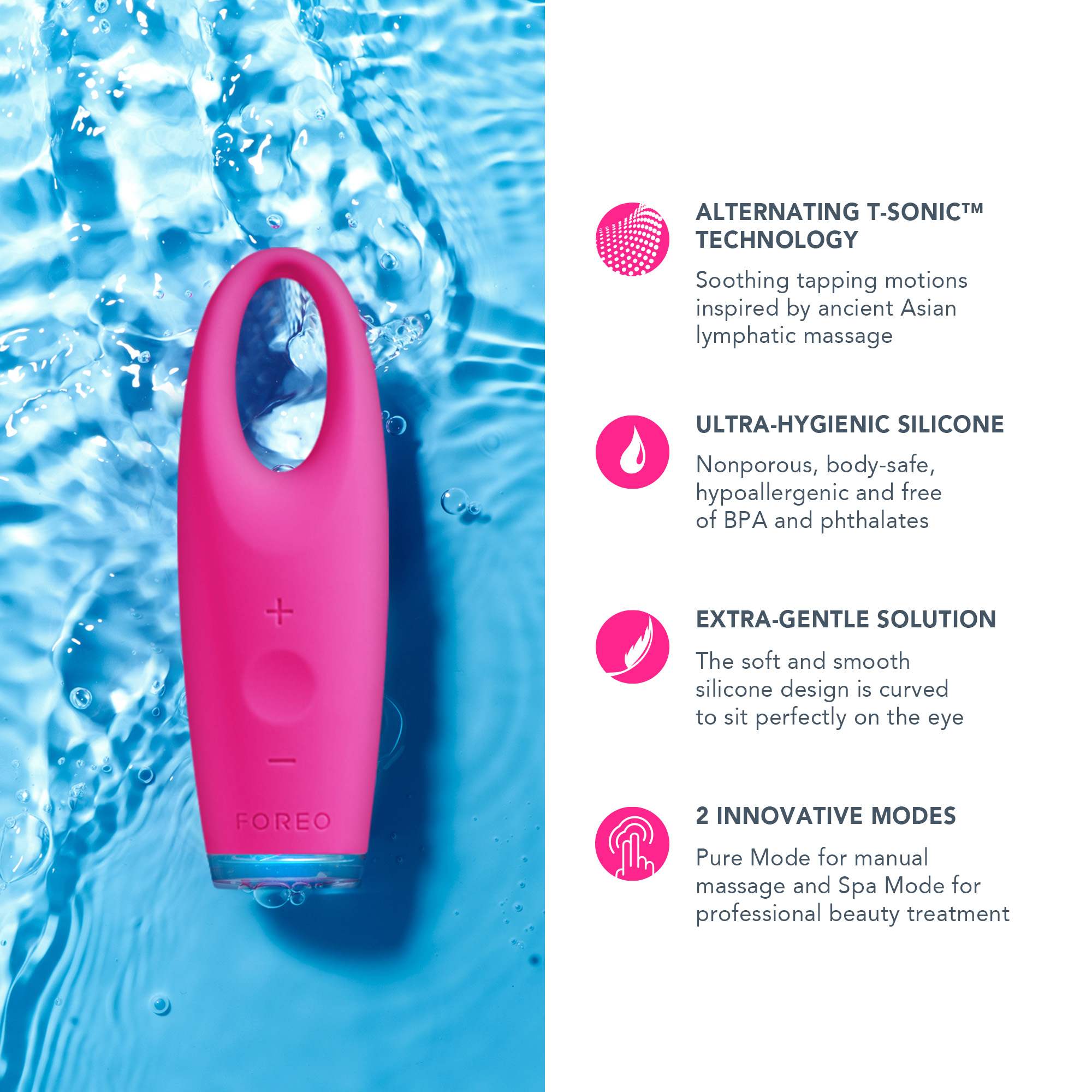 IRIS™ Illuminating Eye Massager • Magenta