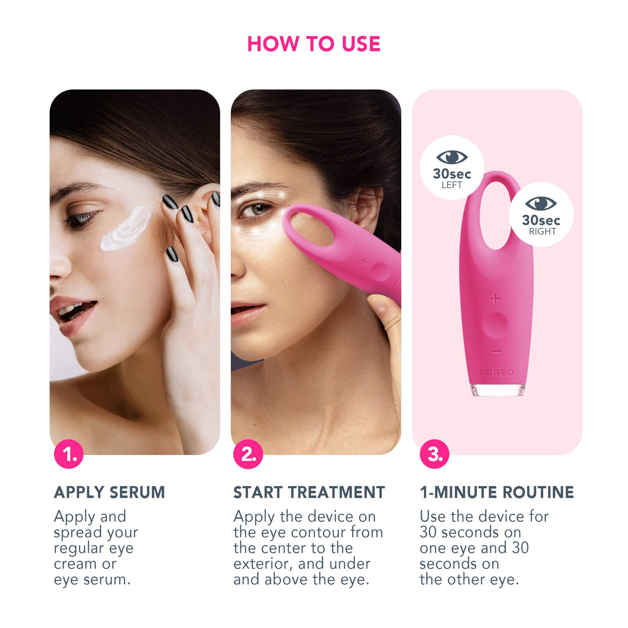 IRIS™ Illuminating Eye Massager • Magenta
