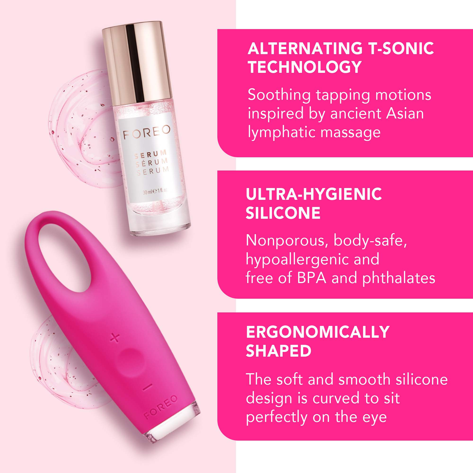IRIS™ Illuminating Eye Massager • Magenta