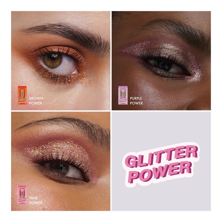Glitter Power Multi-Use Shadows Wand Trio • Brown power