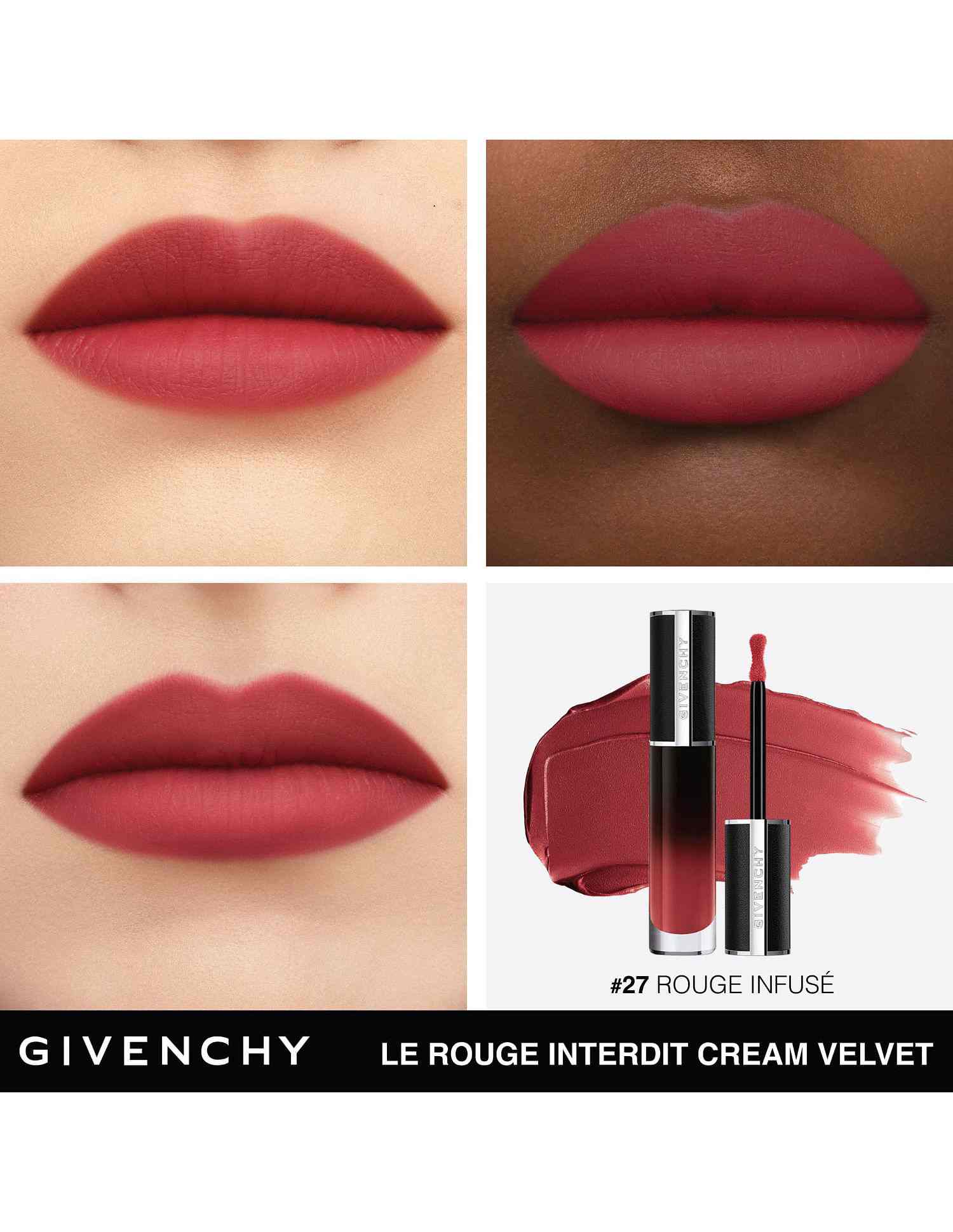Le Rouge Interdit Cream Velvet Liquid Lipstick • N27 Rouge Infuse