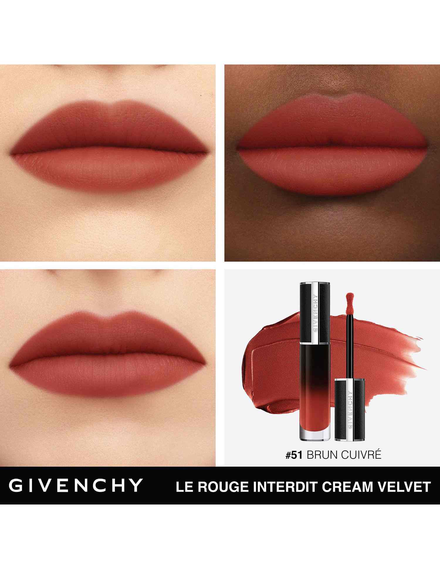 Le Rouge Interdit Cream Velvet Liquid Lipstick • N51 Brun Cuivre