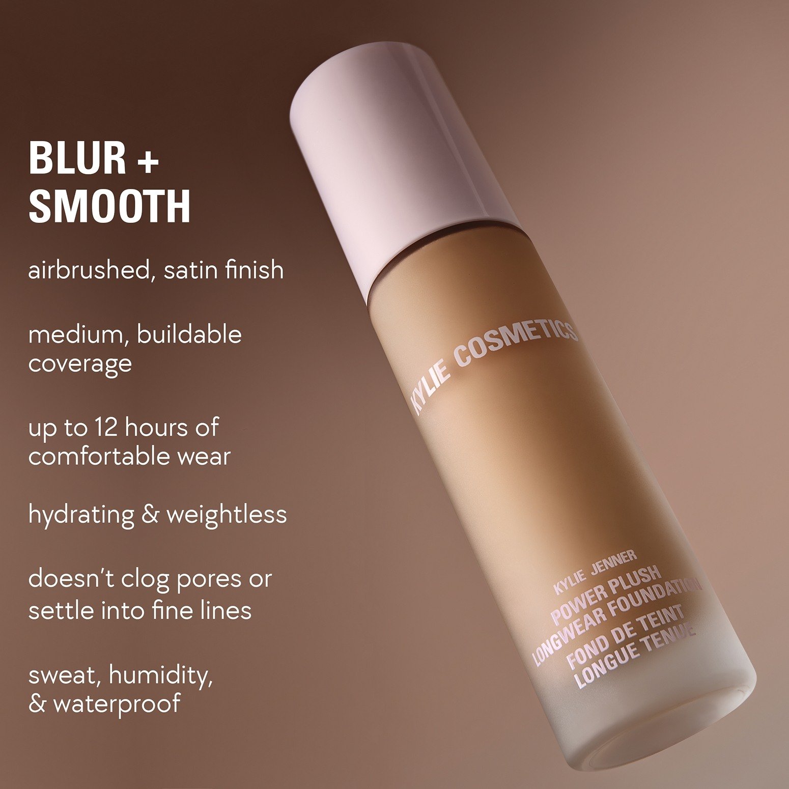 Kylie Cosmetics Power Plush Longwear Foundation • 7.5C Cold