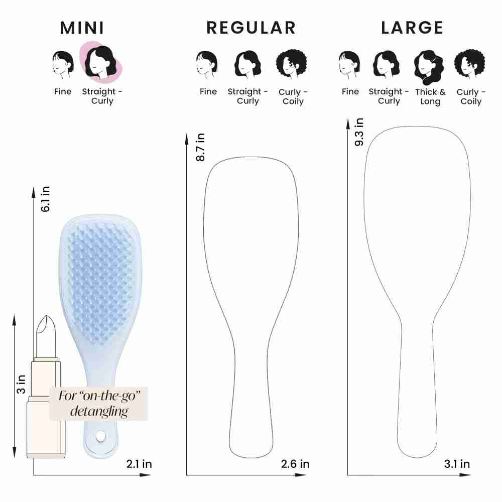 The Ultimate Detangler Mini Hairbrush • Digital Lavender