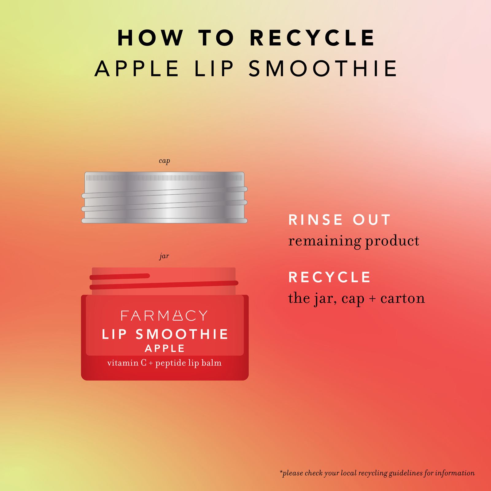 Lip Smoothie Vitamin C + Peptide Lip Balm (apple) • 10G