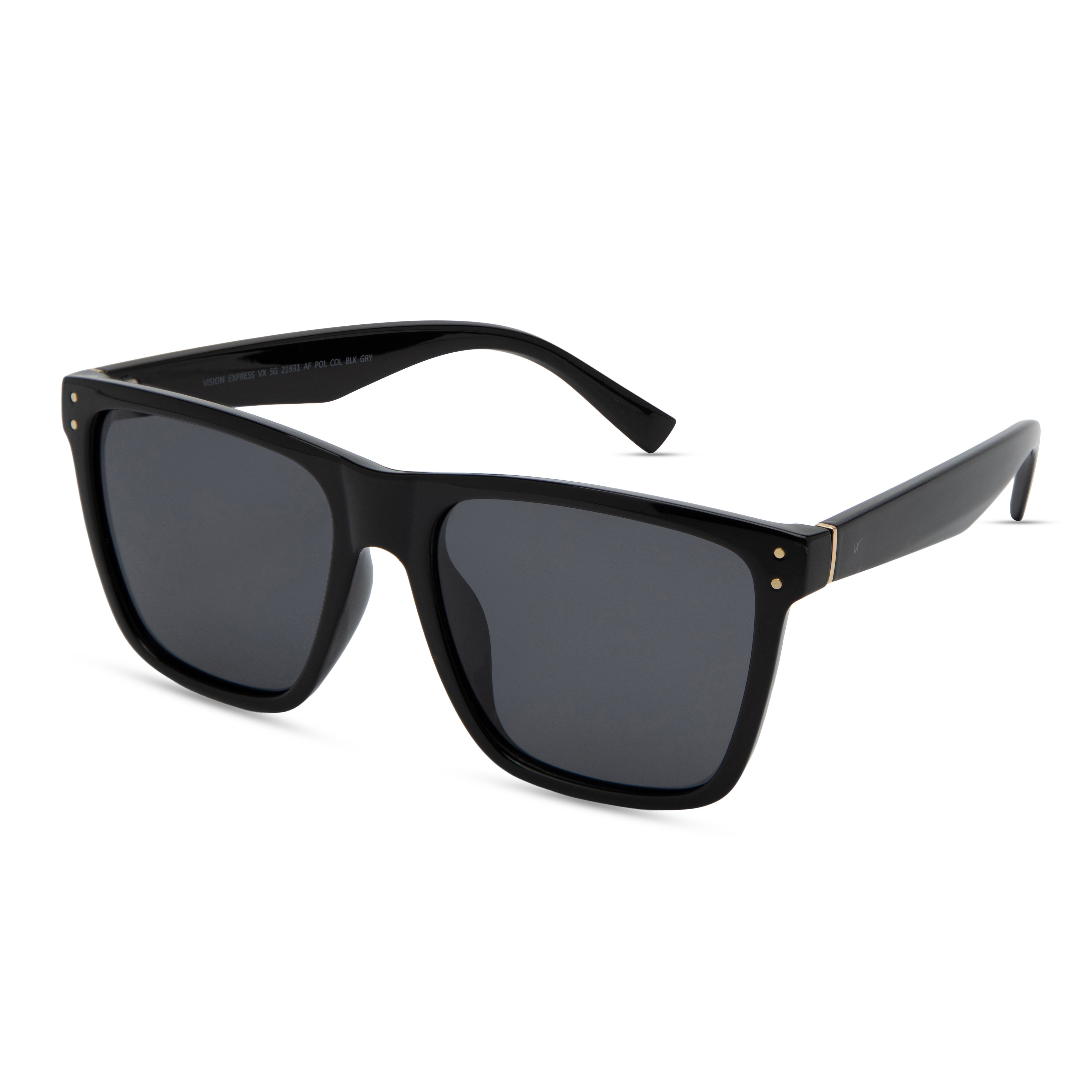 Black Rectangle Sunglasses for Men