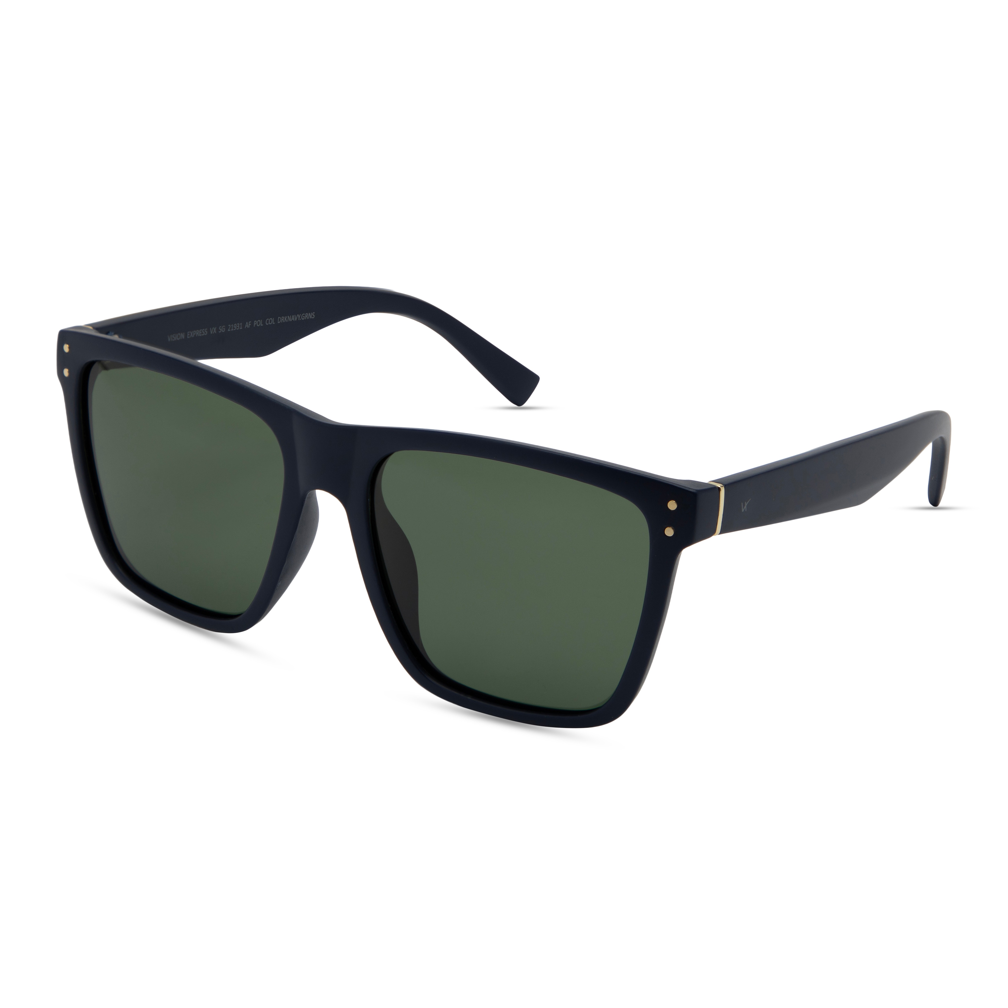 Navy Blue Rectangle Sunglasses for Men