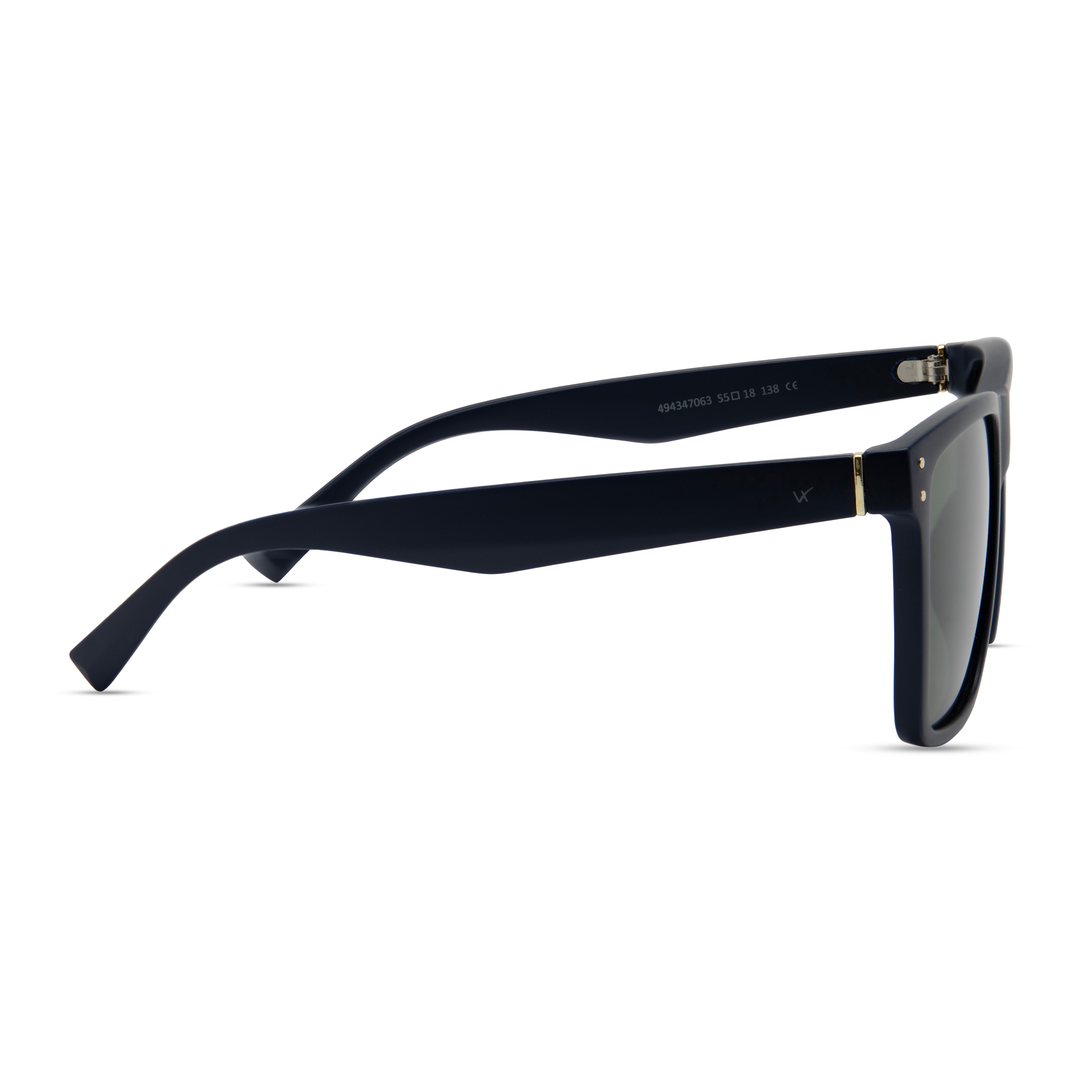 Navy Blue Rectangle Sunglasses for Men