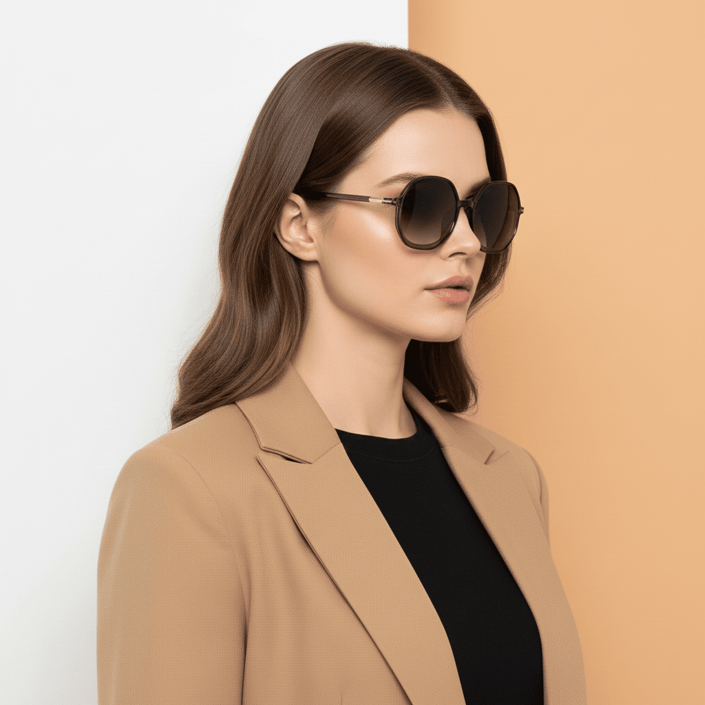 Transparent Hexagon Sunglasses for Women