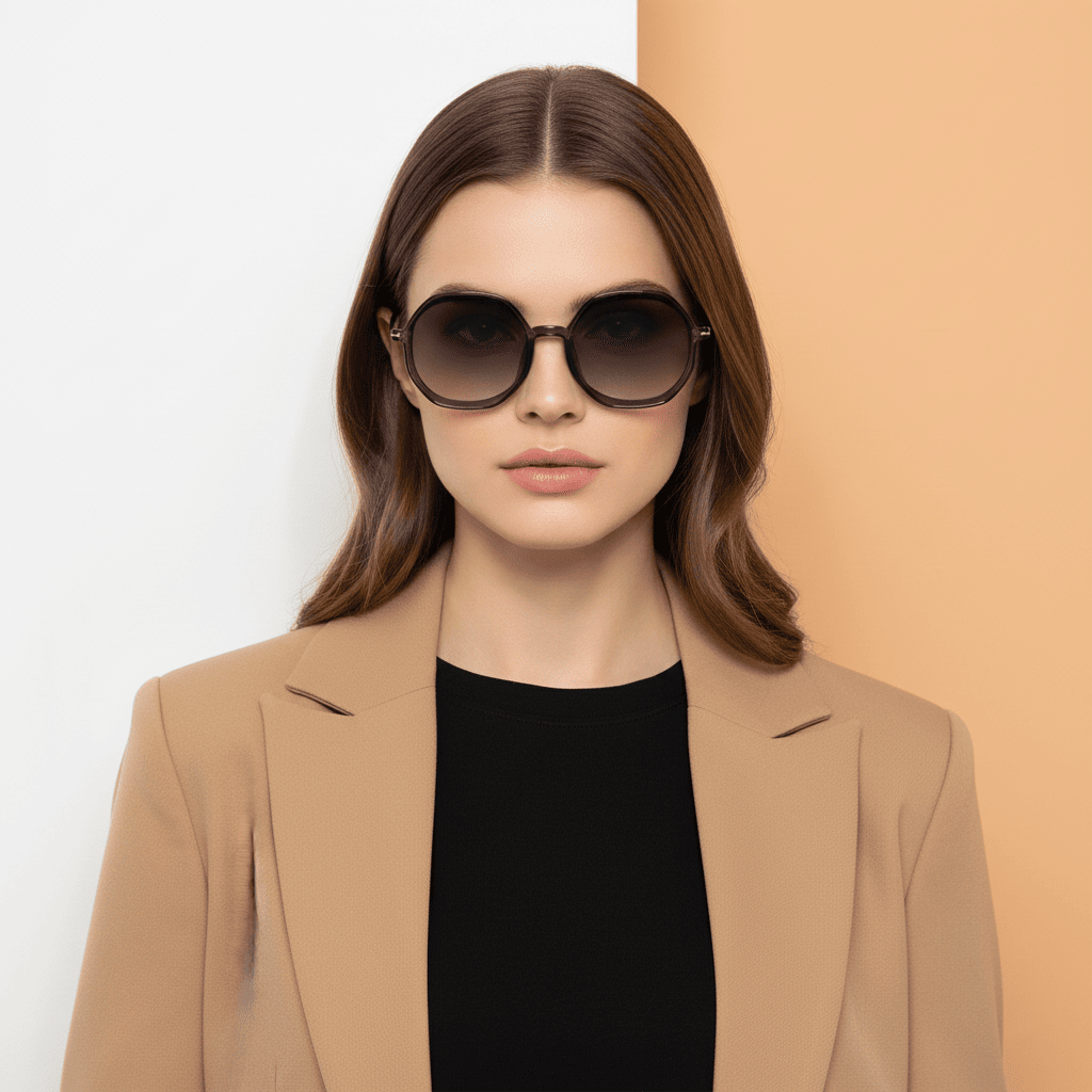 Transparent Hexagon Sunglasses for Women