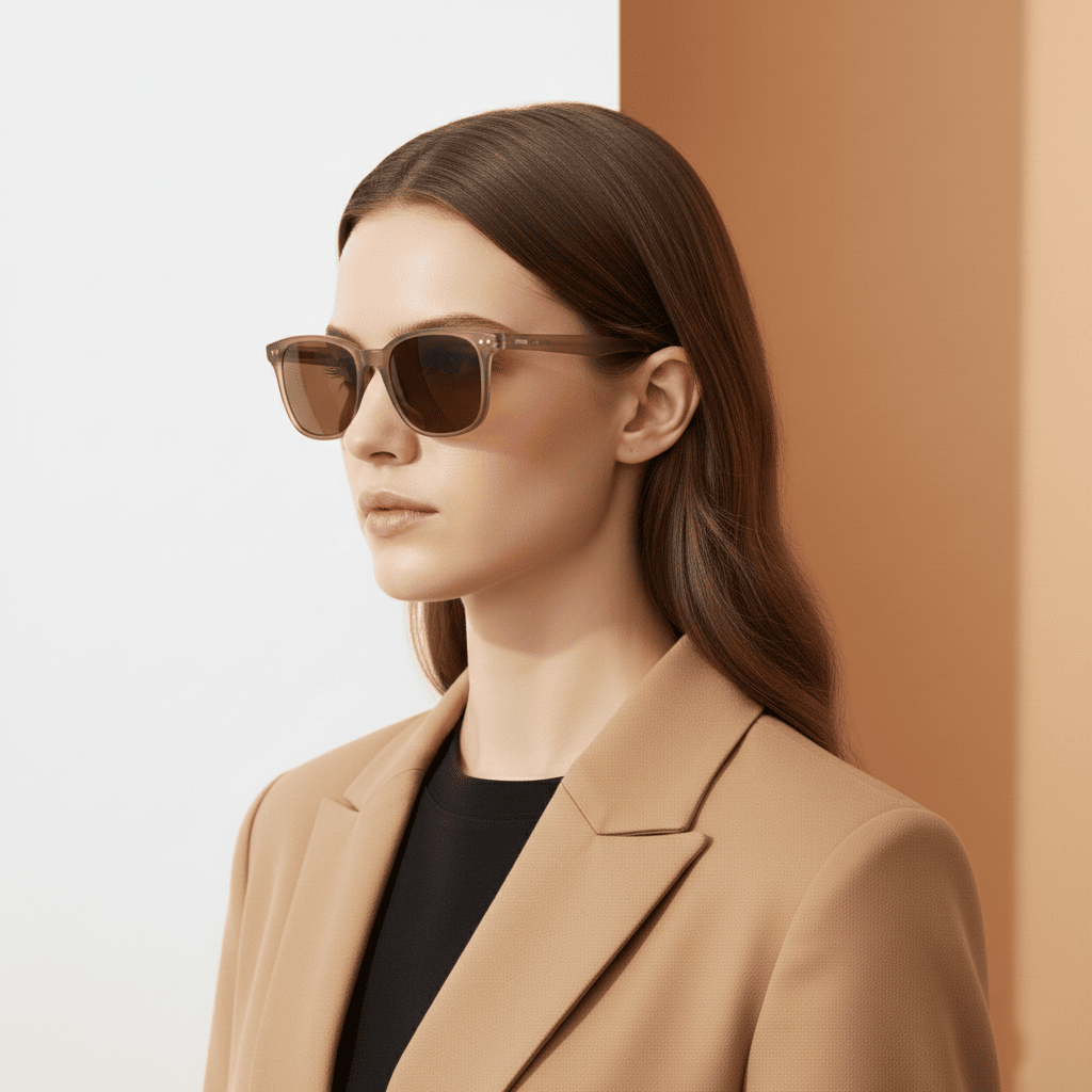 Brown Square Sunglasses for Men