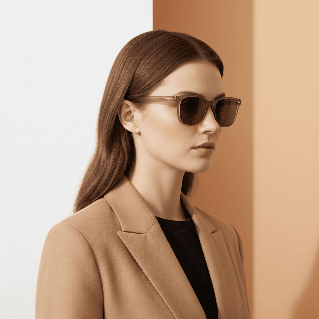 Brown Square Sunglasses for Men