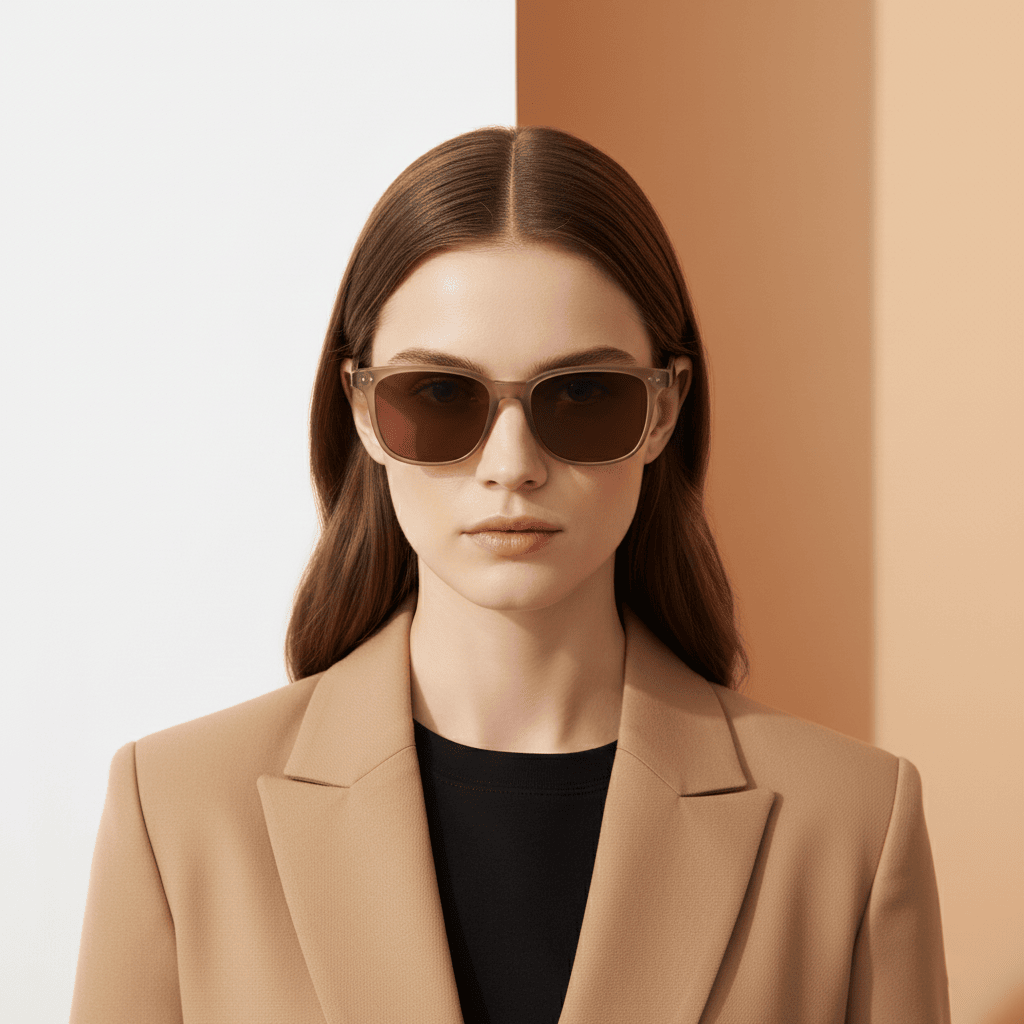 Brown Square Sunglasses for Men