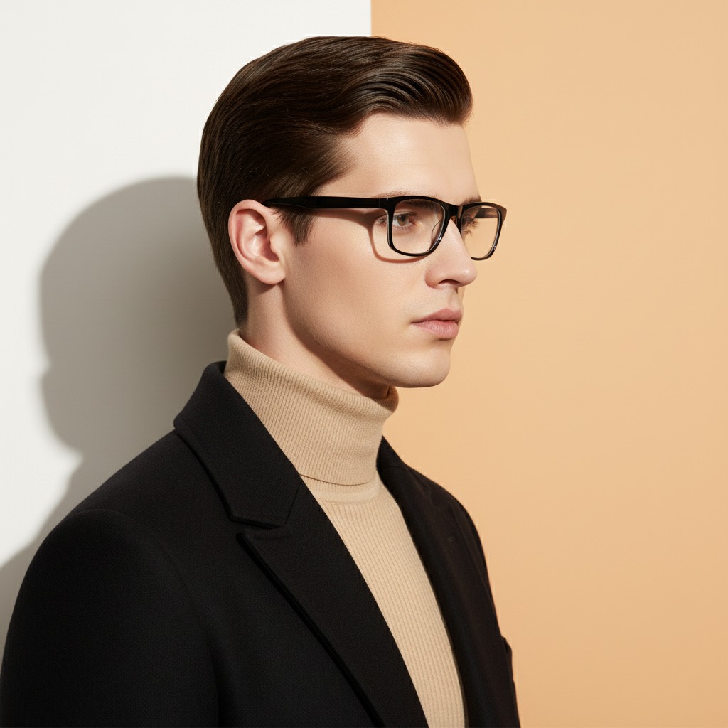 Black Square Frame for Men