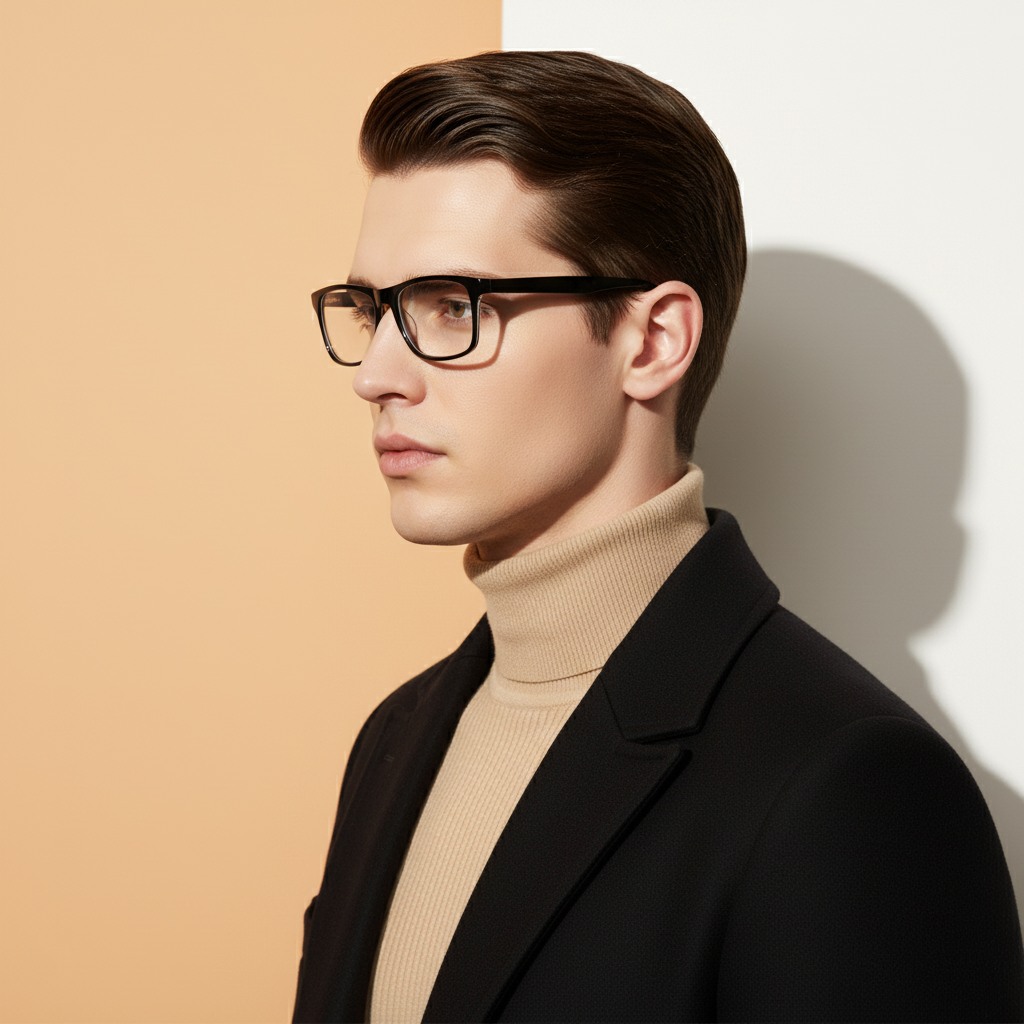Black Square Frame for Men