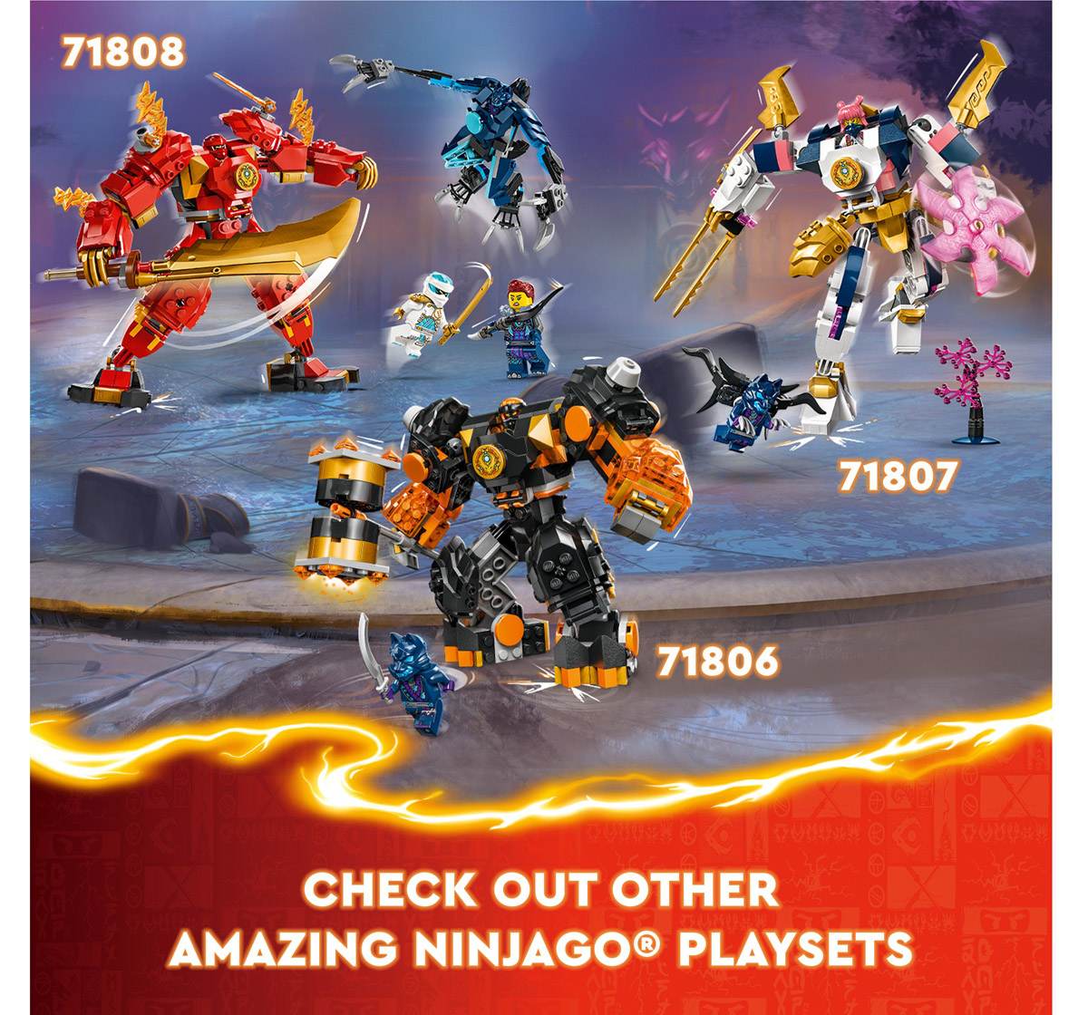 Lego Ninjago Sora'S Elemental Tech Mech Toy 71807 Multicolour For