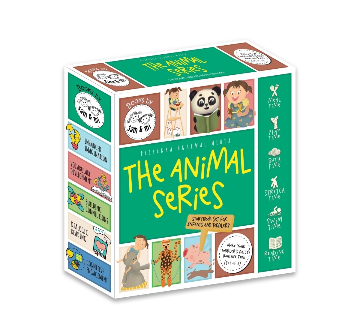 SAM & MI Animal Series: Set of 6 Board Books for Toddlers
