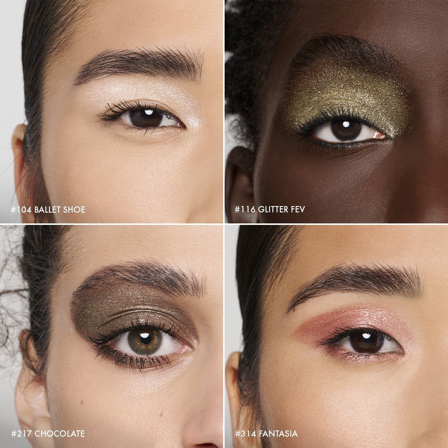 Colorful Eyeshadow Mono Glitter 223 Caviar • Caviar