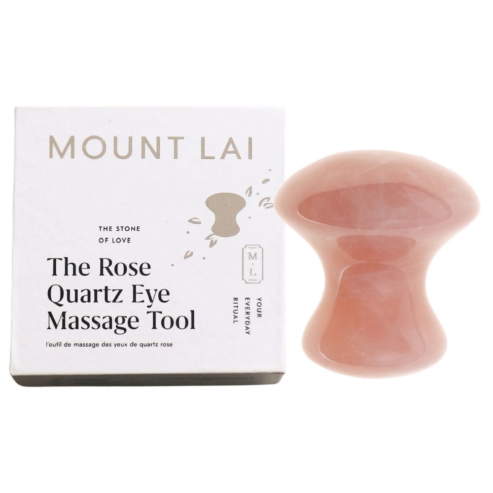 DePuffing Rose Quartz Eye Massage Tool • 105g