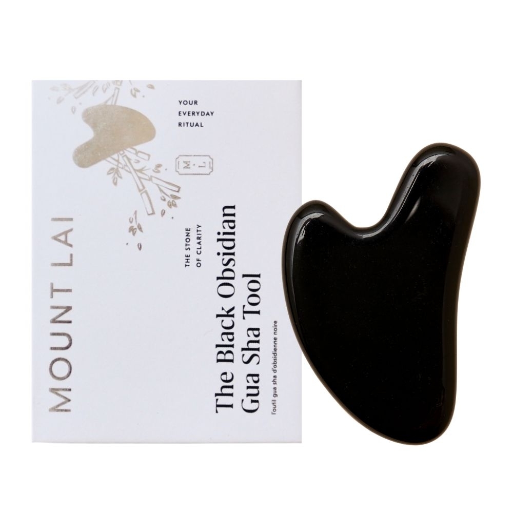 Black Obsidian Gua Sha Facial Tool • 95g