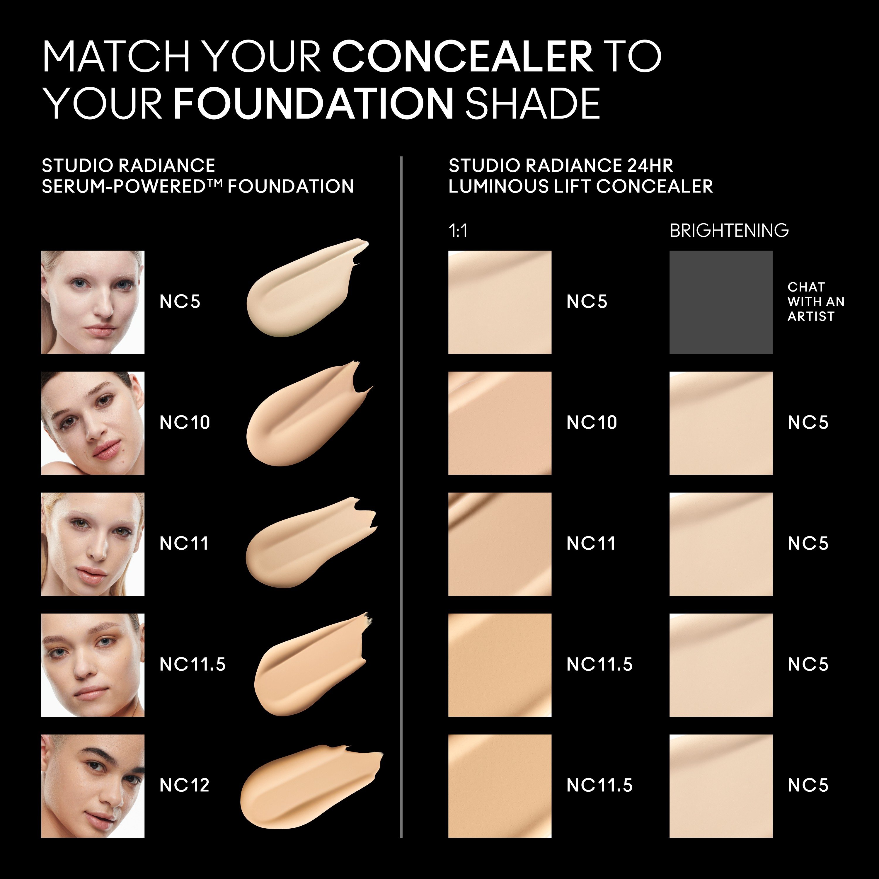 Studio Radiance 24Hr Luminous Lift Concealer • NC10
