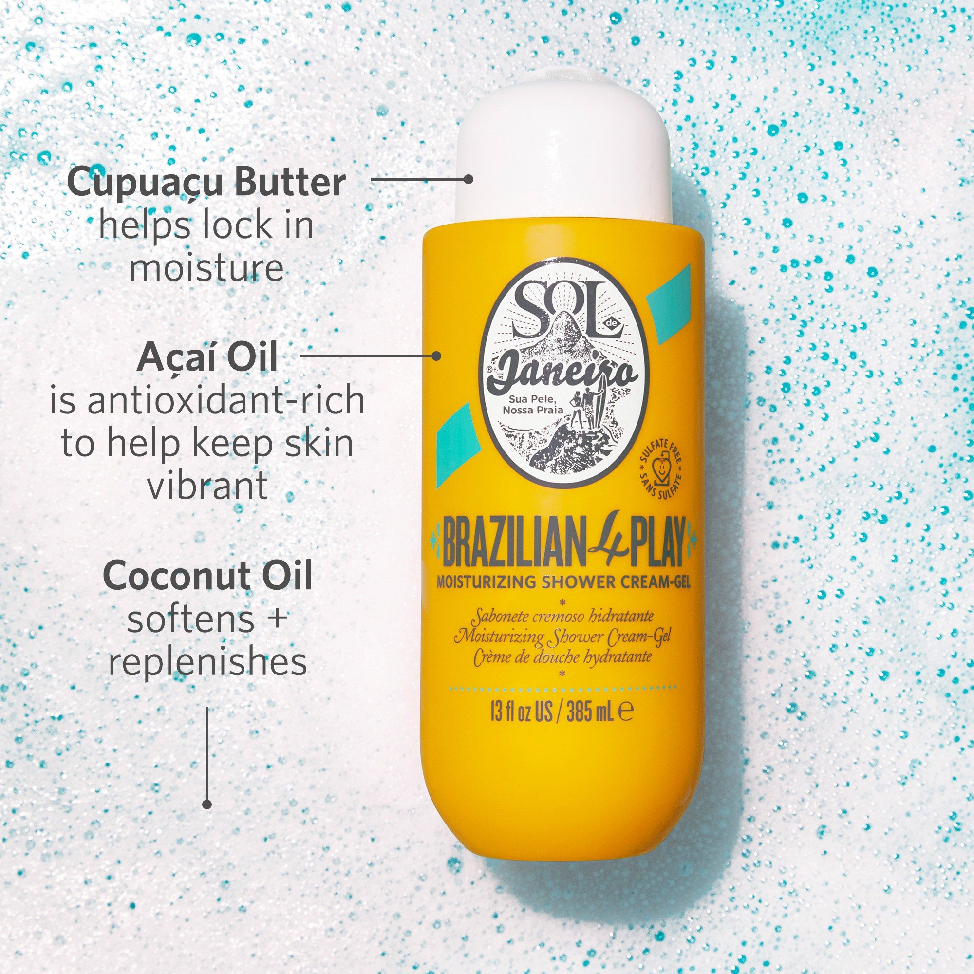 Brazilian 4 Play Moisturizing Shower Cream-Gel • 385ml