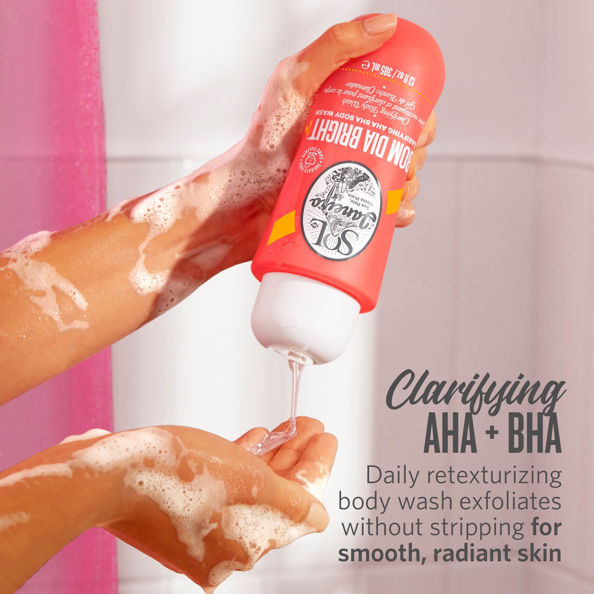 Bom Dia Bright Clarifying AHA BHA Body Wash • 385ml