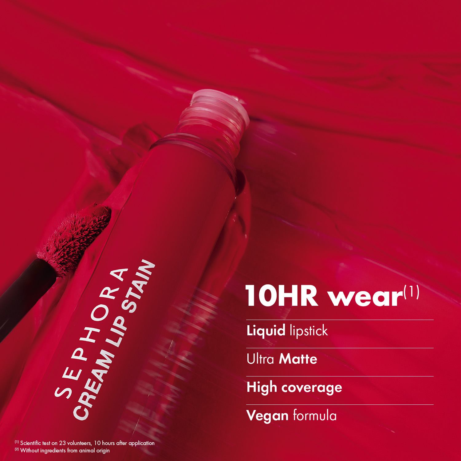 New Cream Lip Stain • 129 Risky Red