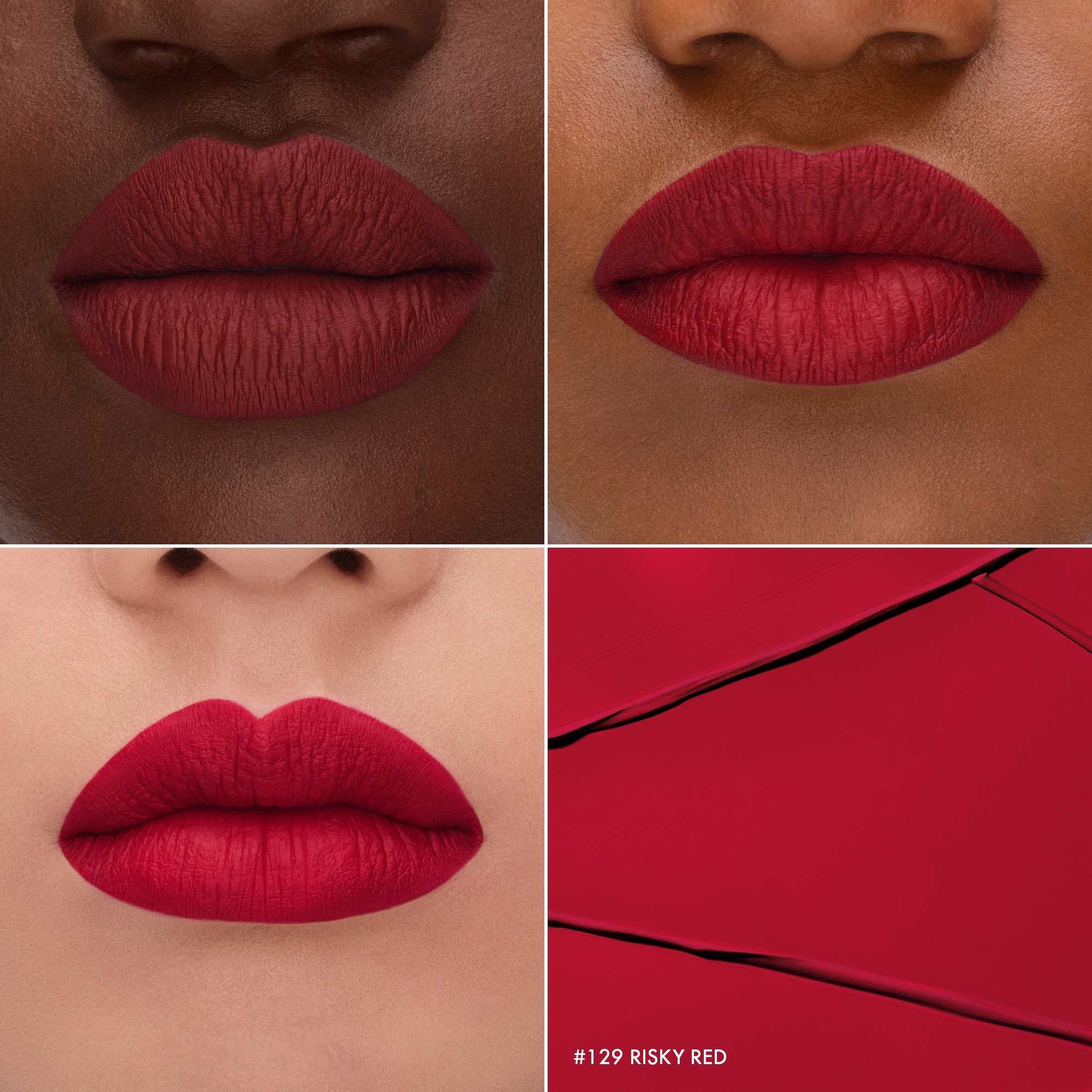 New Cream Lip Stain • 129 Risky Red