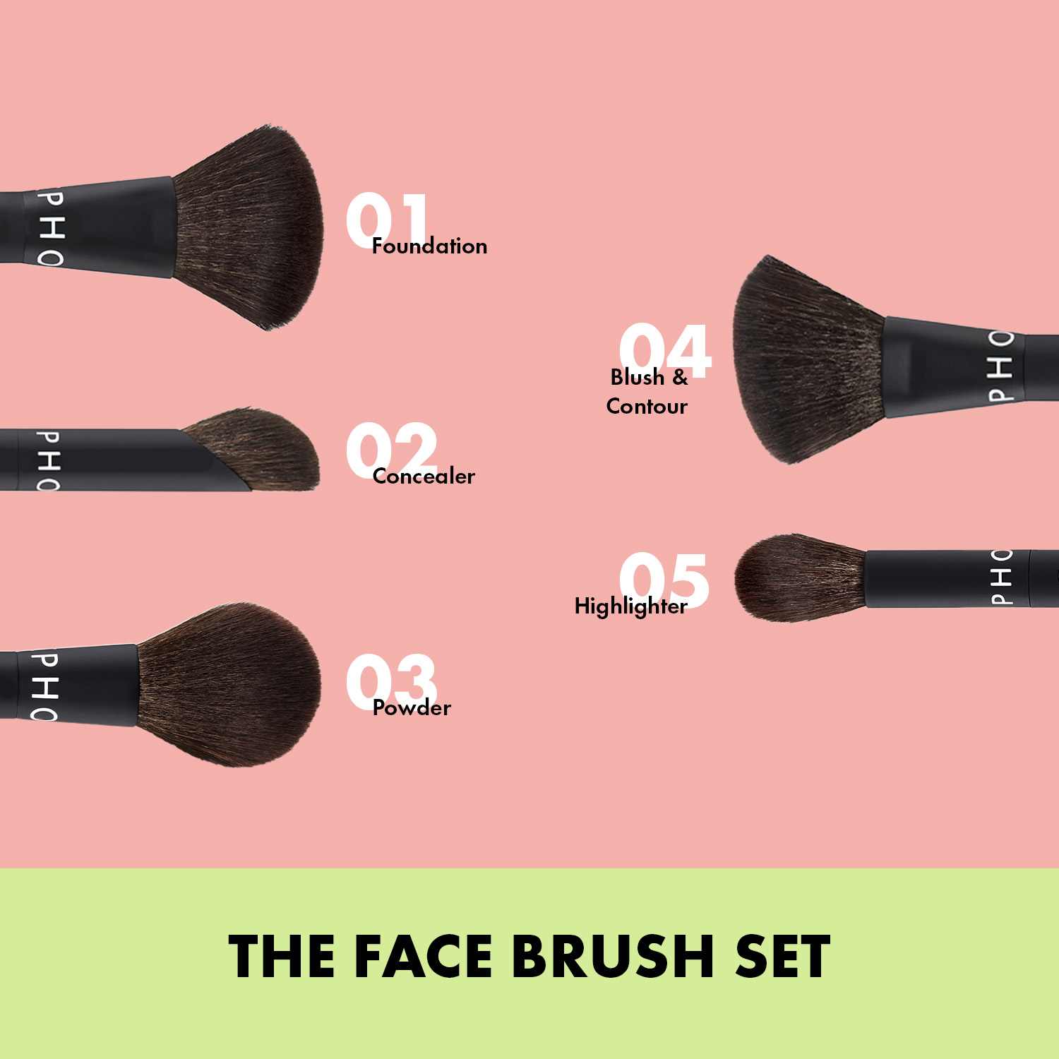 Essential Face Brush Set • 5pc