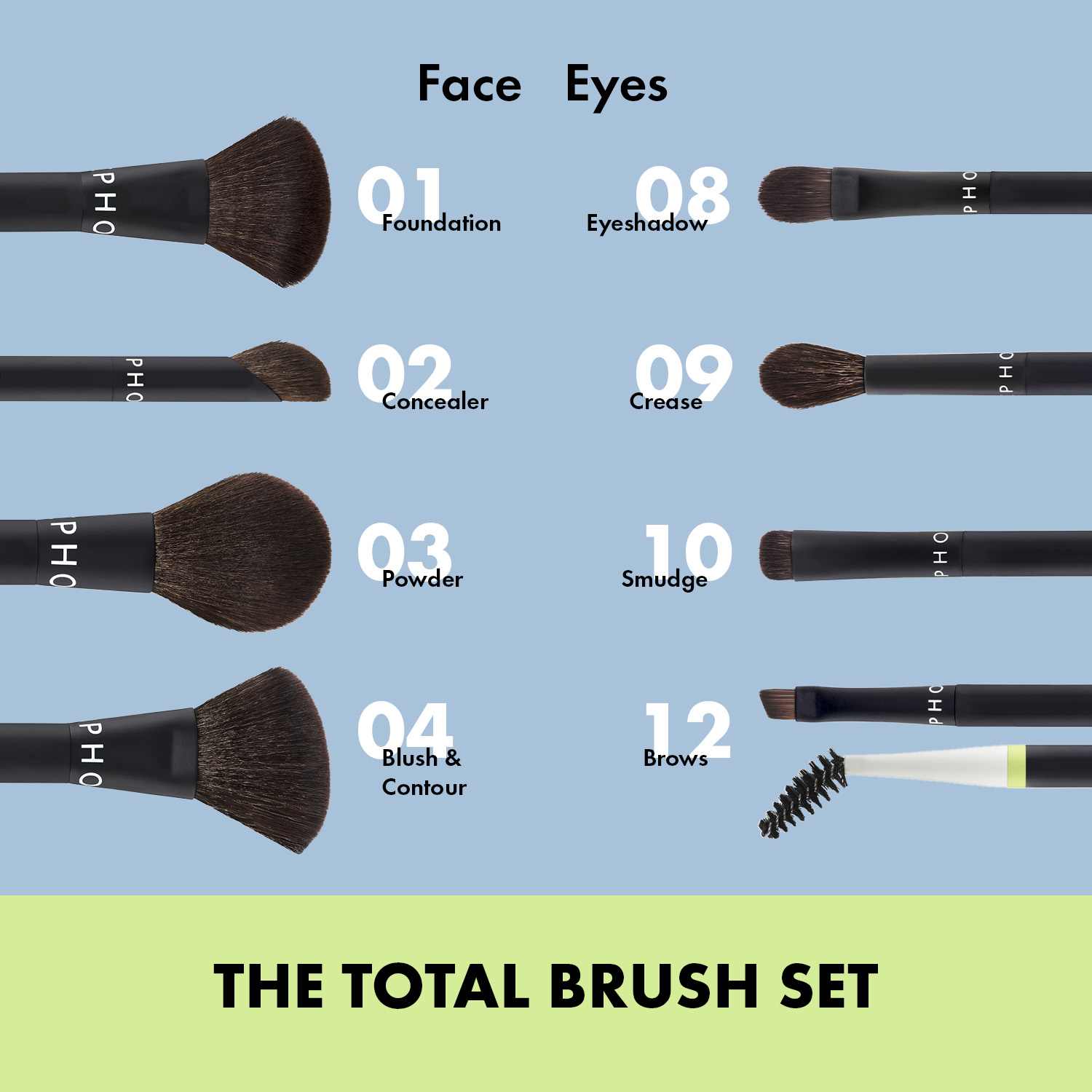 Essential Total Brush Set • 8pc
